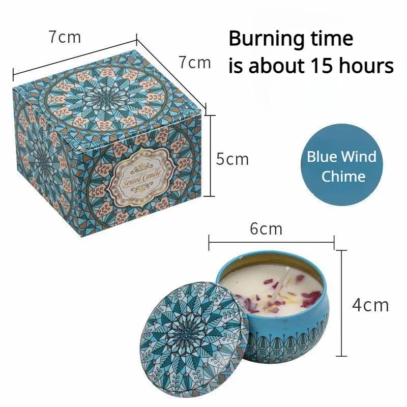 Aromatic Candles Soy Wax Candle Jars Vintage Flower Fragrance Scent Candle Wedding Ceremony Birthday Gift Home Decoration