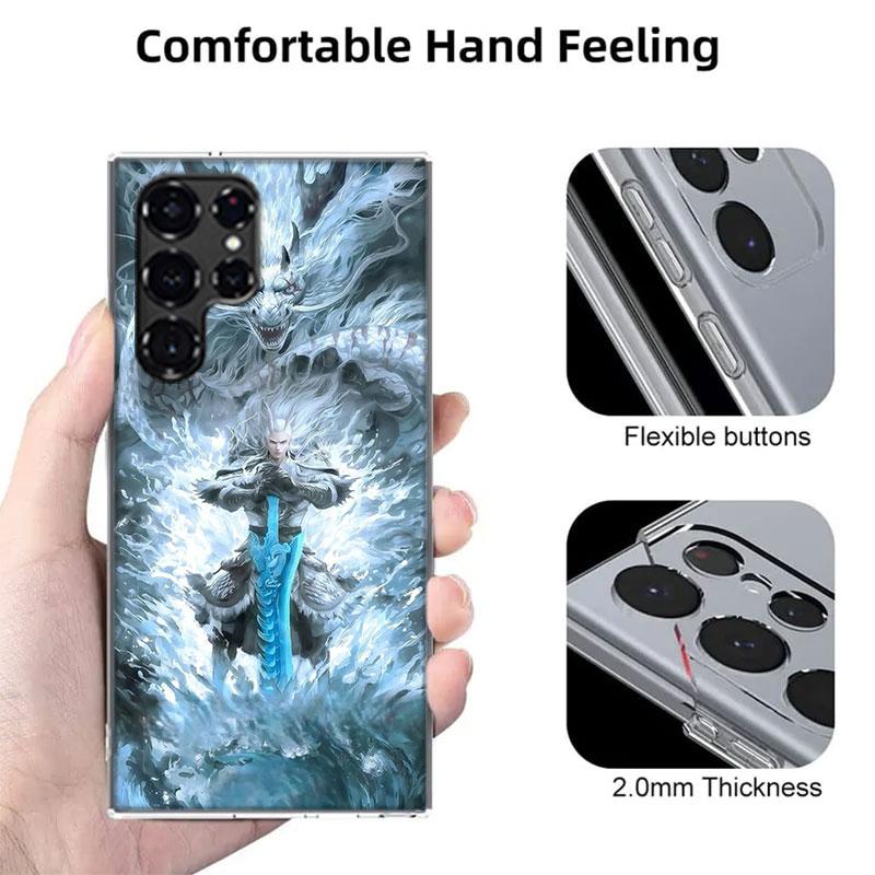 N-Nezha Anime Movie Capa Phone Case For Samsung S26 Ultra S25 Edge Galaxy S23 S21 S20 S24 FE S22 S10 Plus Cover Clear TPU Shell