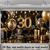 Sfondo fotografico 2D Lusso Nero Oro 30° Compleanno