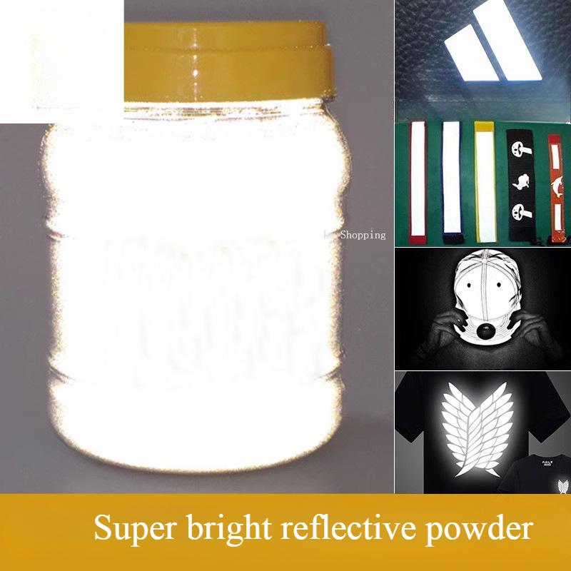 White/Gray 500g Reflective Powder Ultra Bright 3M Reflective High Refraction Printing Screen Printing Spray Reflective Sign