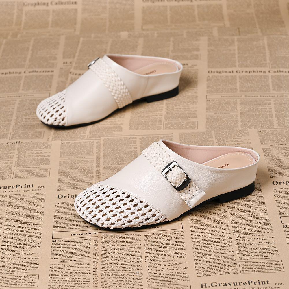 Spring and summer new women's shoes platform bag head back empty hole hole single shoes Birkenmother fashion muller sandals