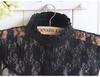Korean Style Women's Lace Ruffle Collar Shirt for Spring and Autumn