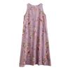 Real summer new cotton and linen printing retro literary and artistic fattening enlarged sleeveless vest medium and long dress women