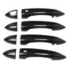 8pcs Exterior Door Handle Cover Trim Carbon Fiber Pattern With Holes Replacement for Giulia 2017‑2020
