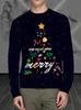 Merry Christmas Pattern Santa Claus 3D Print T-Shirt Men Women Long Sleeve O-Neck T Shirts Oversized Harajuku Top Kid Clothing