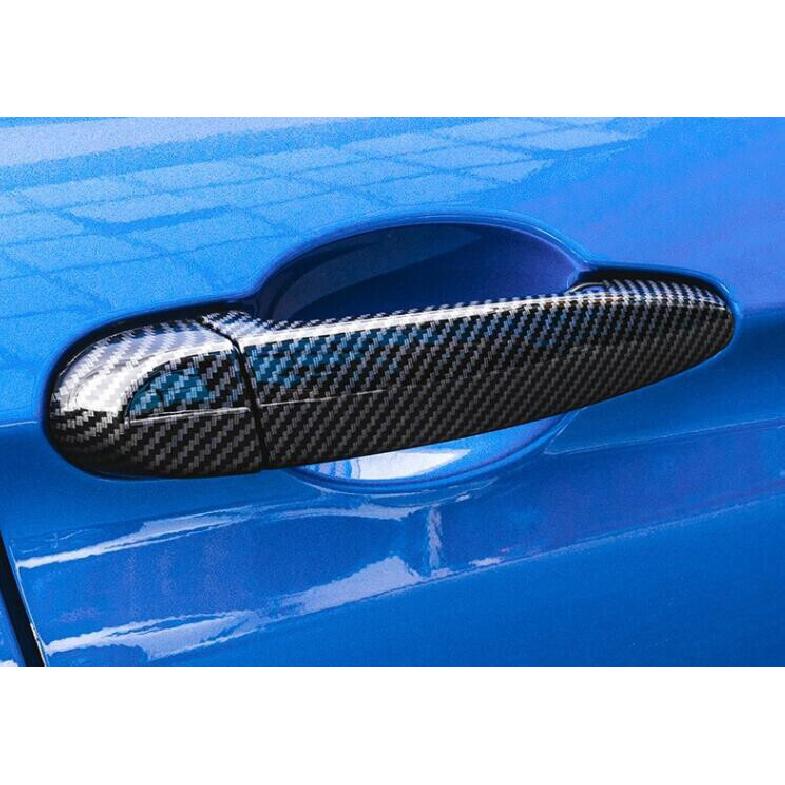 For BMW 3 Series 2013-2019 ABS Carbon Fiber Car Door Handles Cover Trim Decor