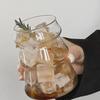 Transparent Glass Cup Exquisite Heat-Resistant Tumbler Tea Juice Milk Coffee Mug Water Glasses Stripe Mug Drinkware
