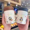 Portable Cartoon Prints Mini Thermal Cup 320ml Stainless Steel Travel Coffee Mug Leak-proof Lightweight Pocket Flask