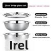 Multi-Function Stainless Steel Vegetable Cutter Set with Grater, Slicer, and Strainer Bowl