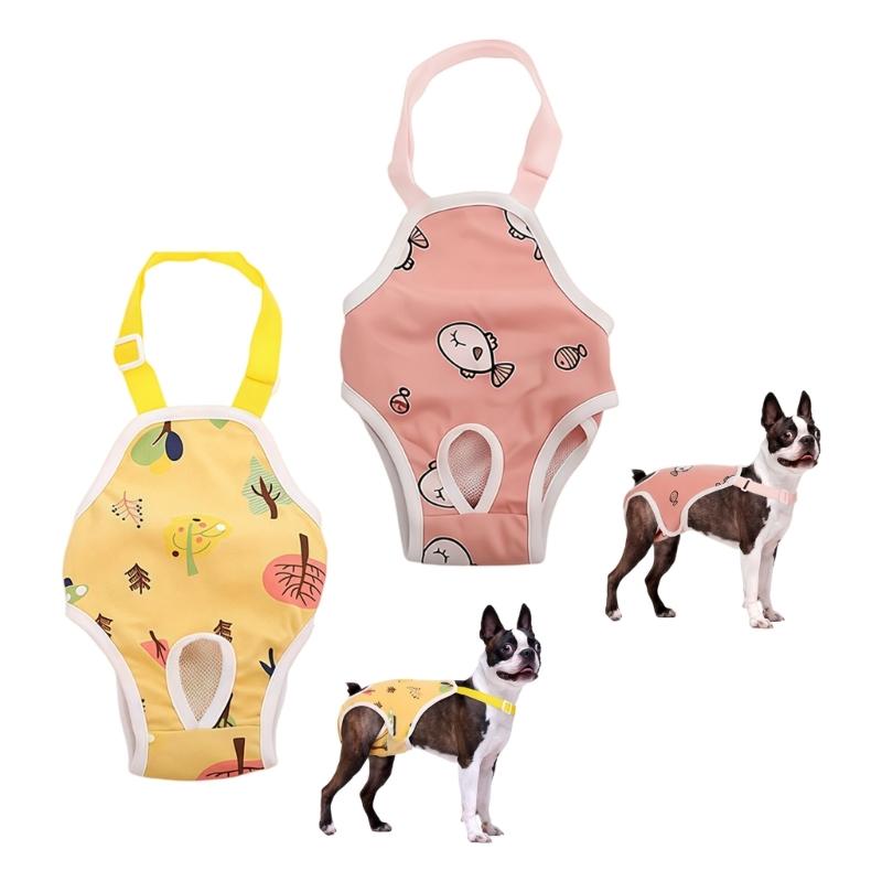 Adjustable Harnesses Pet Diaper Washable Reusables for Female Dog During Heat Comfortable Breathable Easy To Use