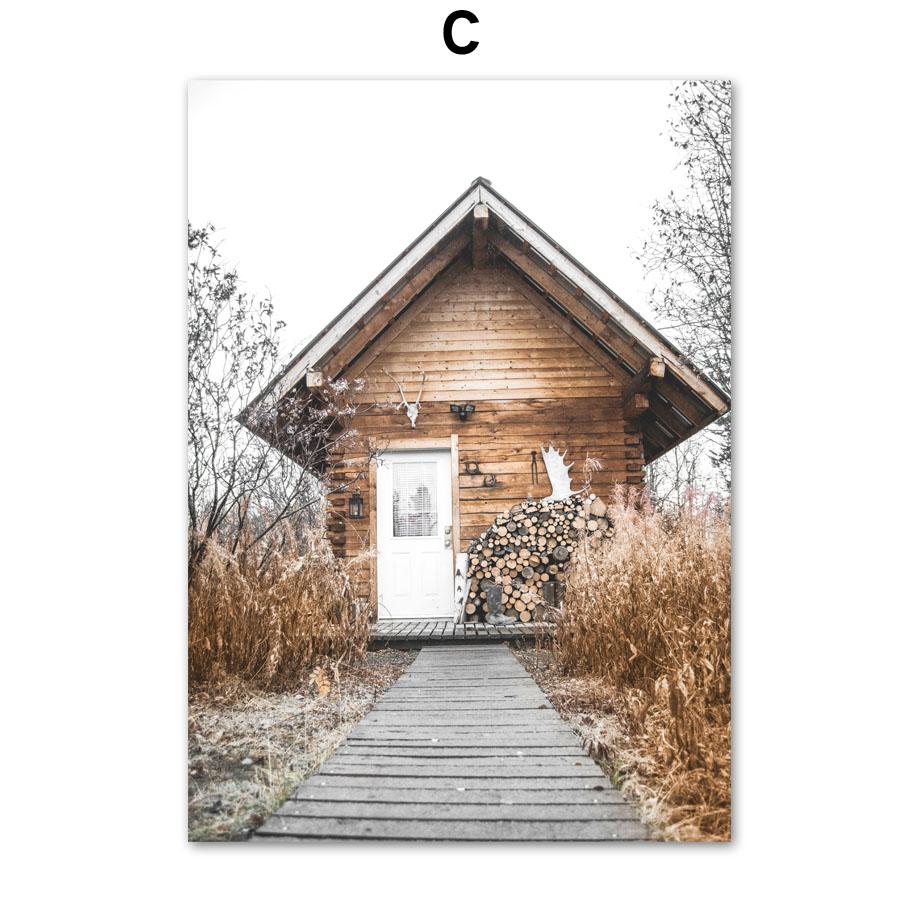 Schilfpflanzen Strand Boho Abstrakt Linien Kürbis Poster und Drucke Beige Wandkunst Leinwandmalerei für Wohnzimmer Heimdekoration