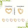 50/100/200pcs Peach Heart Shaped Heart-shaped Double Hole CCB Interval Bead Romantic Hollow Peach Heart Pendant DIY Necklace Bracelet Accessories