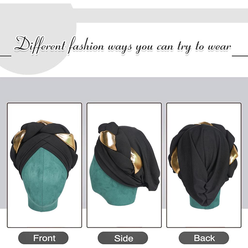 Color Matching Twist Scarf Hat Cross-Border Fashion Bag Hat 100% Cotton Women's Four Seasons European-American Style Factory