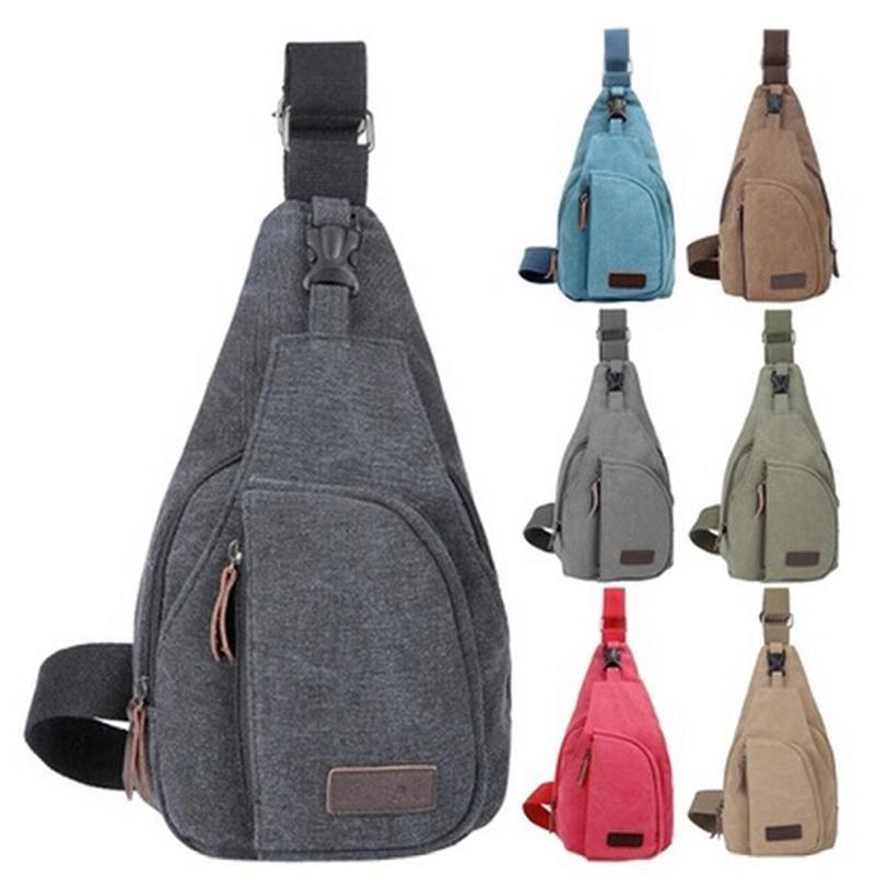 Buy Messenger Chest Bag Rucksack Men Canvas Climb Single Shoulder Back ...
