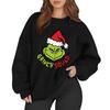Women's Fashion Long Sleeve Print Round Neck Loose Pullover Sweater Top