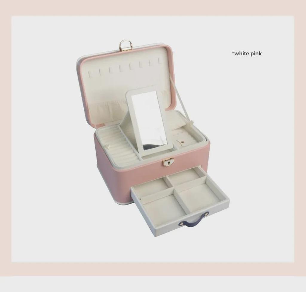 Three-Layer Large Household Jewelry Drawer: Multi-Layer Storage Box with Double-Layer Capacity