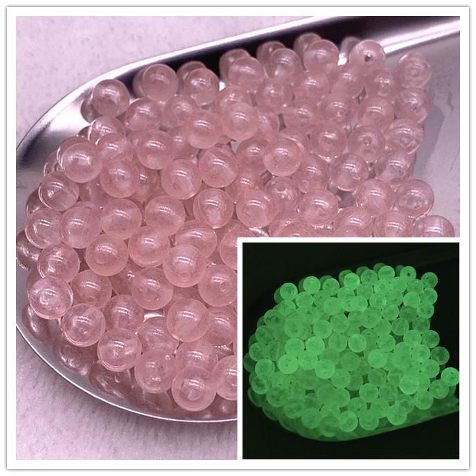 6mm 100 Stück/Los Starke Leuchtperlen Leuchten im Dunkeln Fischerei Lose Abstandshalter Perlen für Schmuck Markierung DIY Halskette Armband