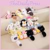 Cartoon Style Animal Keychain With Fluffy Fabric For Collectors And Kids