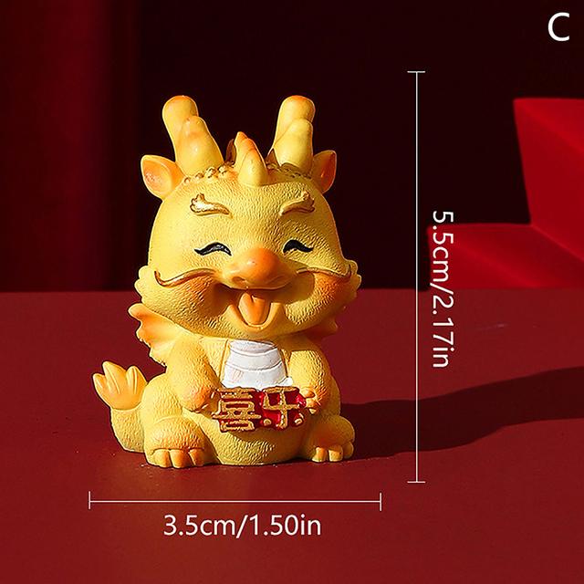 Miniature Dragon Statue Statue Chinese Zodiac Ornament Car Dashboard Room Desktop Decoration