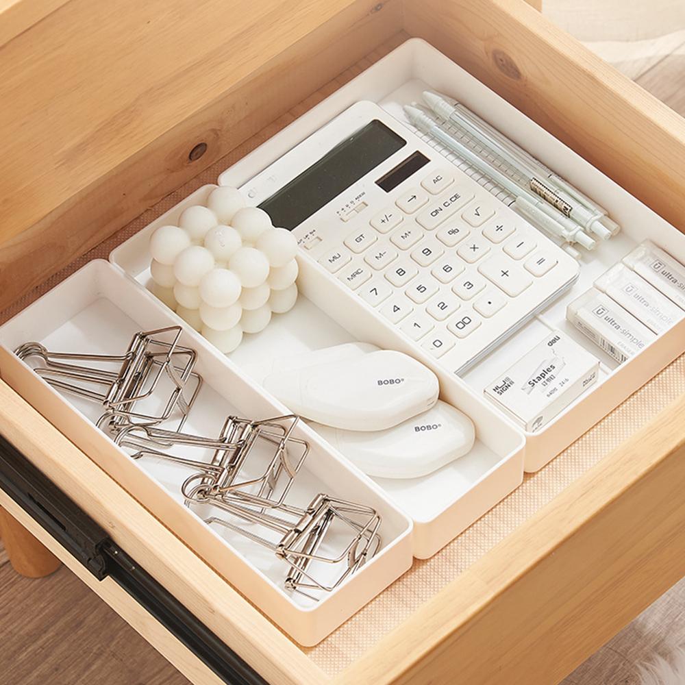 Storage Box Multi-use Simple Style Sturdy Storage Box Stackable Desktop File Document Tray Organizer Horizontal A4 Size File