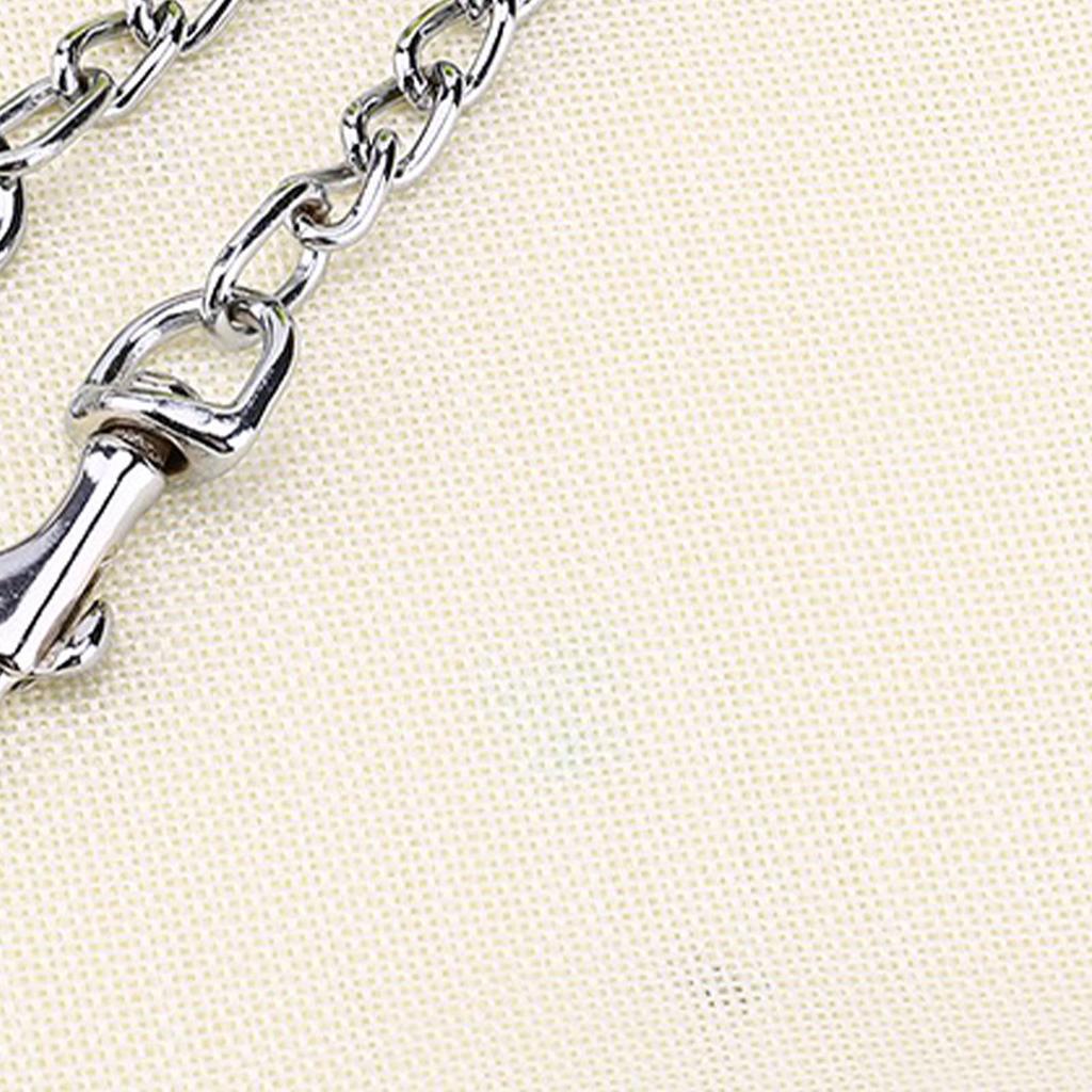 Stainless Steel Double Dog Coupler Chain 2 Way   Leash for 2 Dogs Walking with O Buckle Short 40cm for Small Pets 