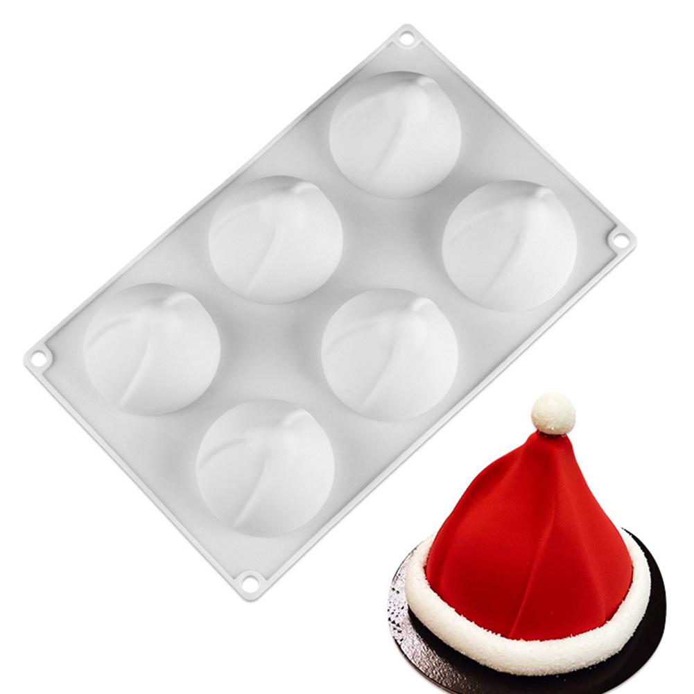 Christmas Hat Silicone Molds Mousse Cake Mould Christmas Cake Baking Mold white#0