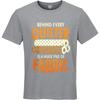 Plus Size Tshirt Soft For Unisex short sleeve tshirt Oversized Behind Every Quilter Is A Huge Pile Of Fabric Retro Boys Tee shirt