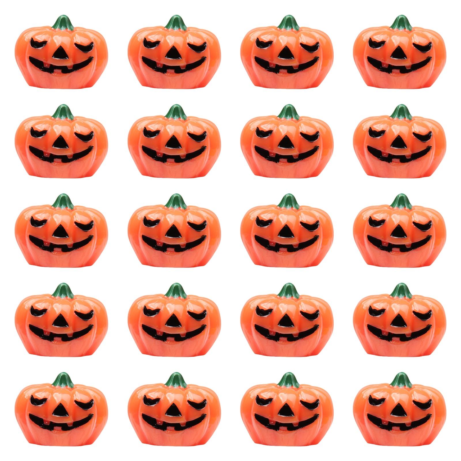 

20x Halloween Miniature Pumpkin Figurines Decorative Mini Resin Pumpkins Halloween Decoration for Home Tabletop Party Supplies