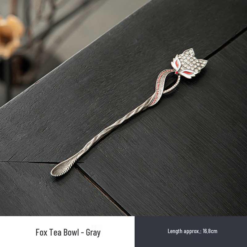 Japanese Tin Tea & Coffee Scoop - Long Handle Stirrer & Dual-Use Incense Burner Tool
