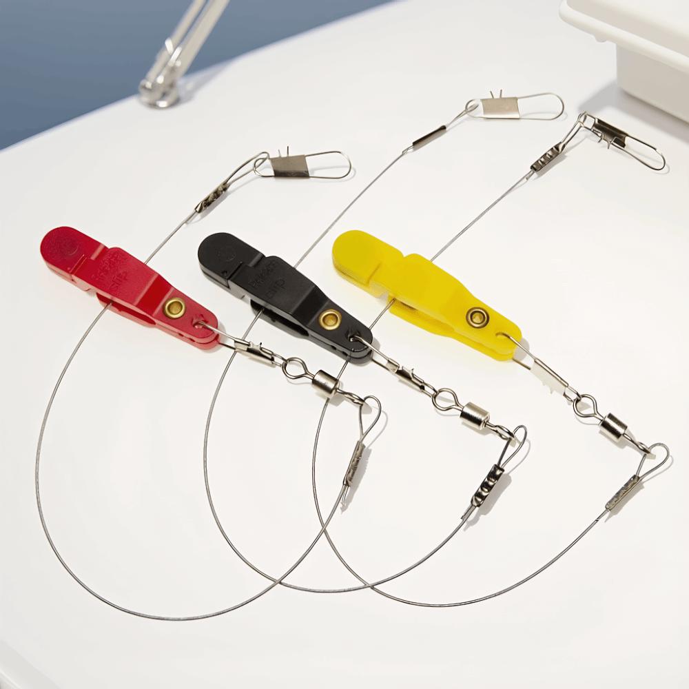 3PCS with Steel Line Fishing Line Release Clips ABS 3 Colors Fishing Quick Release Clips Lightweight