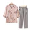 Leichtes Hemd & Top Set mit Stehkragen für ältere Damen für den Sommer