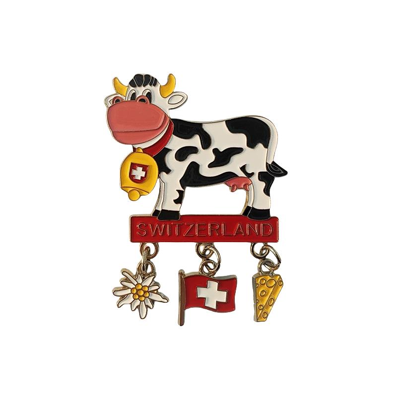 Europe Switzerland Cow 3D Stereoscopic Tourism Souvenirs Metal Decoration Home Refrigerator Magnets
