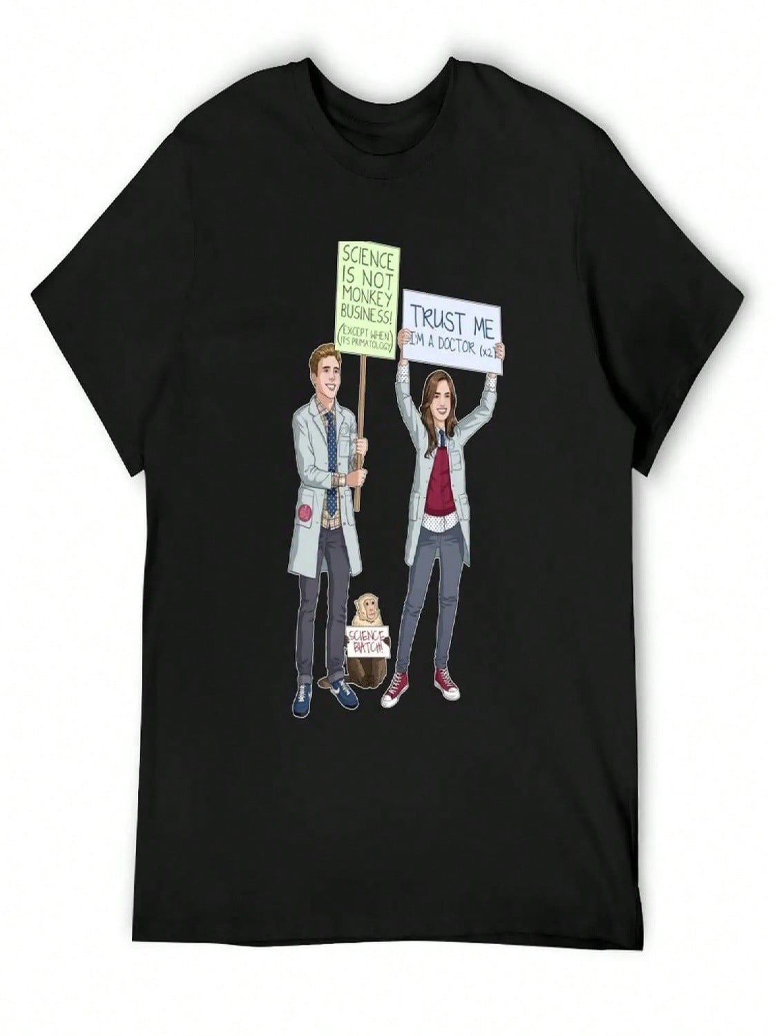 Fitzsimmons - Science March T-Shirt Graphic T Shirts Custom T Shirt unisexs Graphic T-Shirts Funny S разноцветный