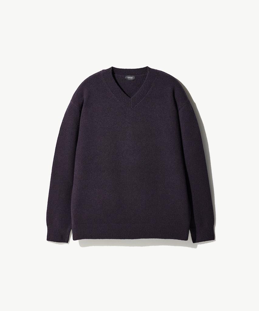 STCO V-Neck Solid Knit Violet_Sktxa53Nsv
