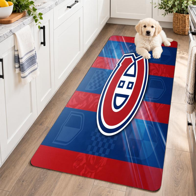 Flannel Kitchen Mat Montreal Canadiens Soft Area Rug Non Slip Floor Carpet Home Decoration