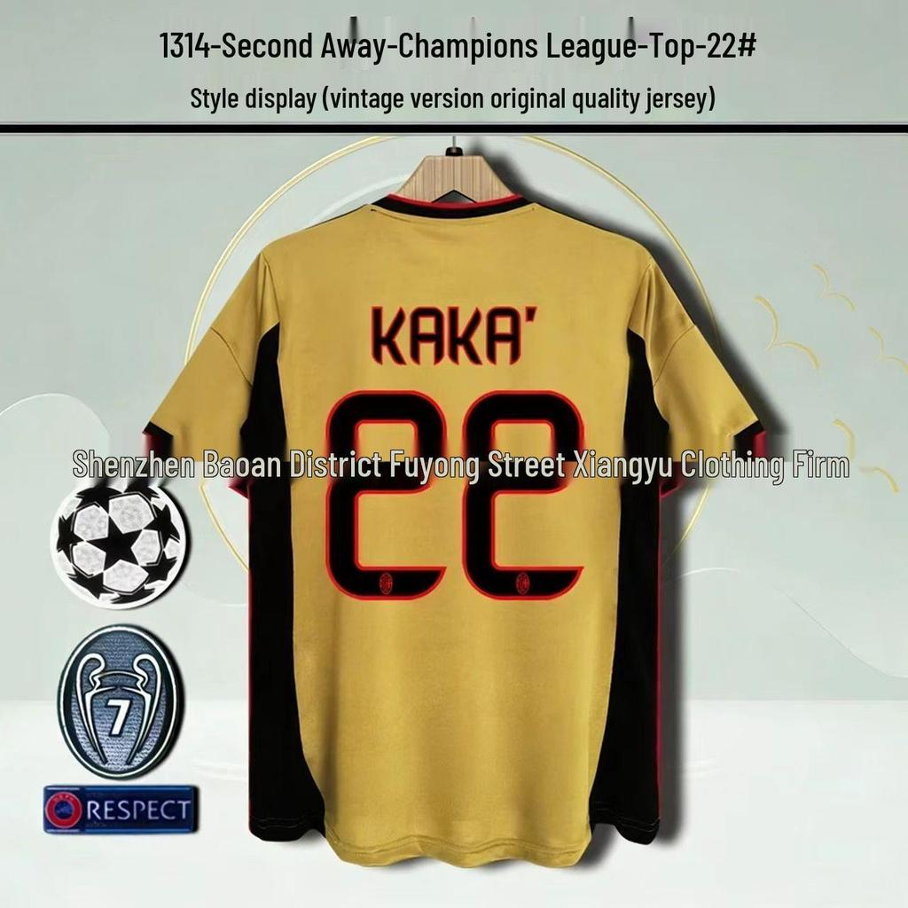 93–14AC Klassisches Retro-Fußballtrikot: 22 Kaka, 32 Beckham, 80 Ronaldinho, 99 Ronaldo