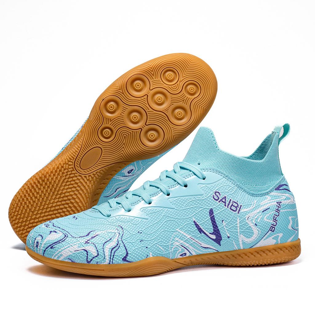 2025 graffiti color scheme boys and girls youth beef tendon sole football shoes indoor futsal football shoes