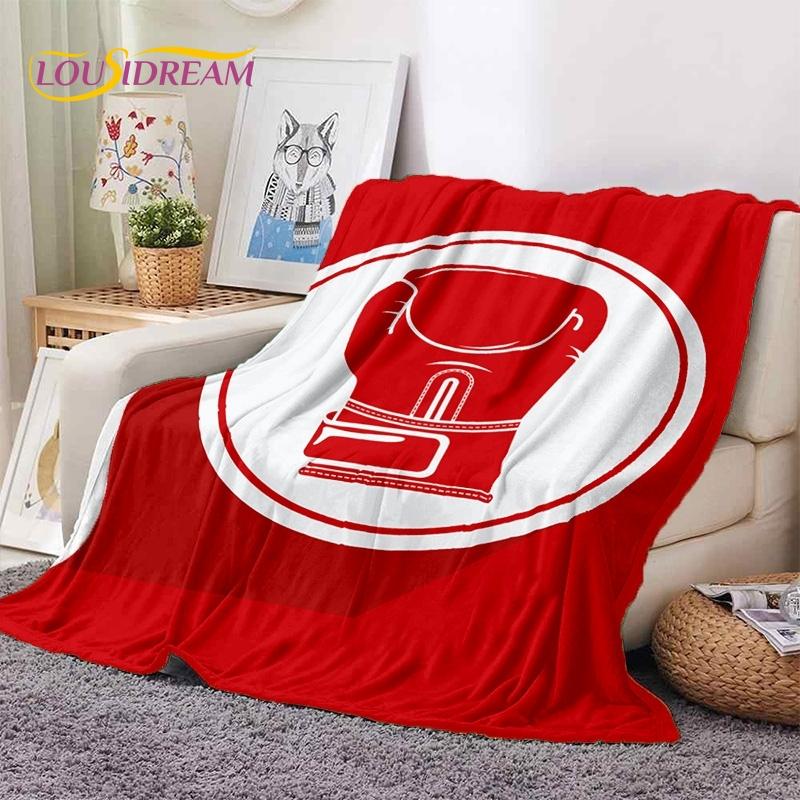 Boxing Gloves Boxer Fight Cartoon Soft Flannel Blankets,Throw Blanket Comfortable Blanket for Picnic Beds Sofa Home Bedroom Gift