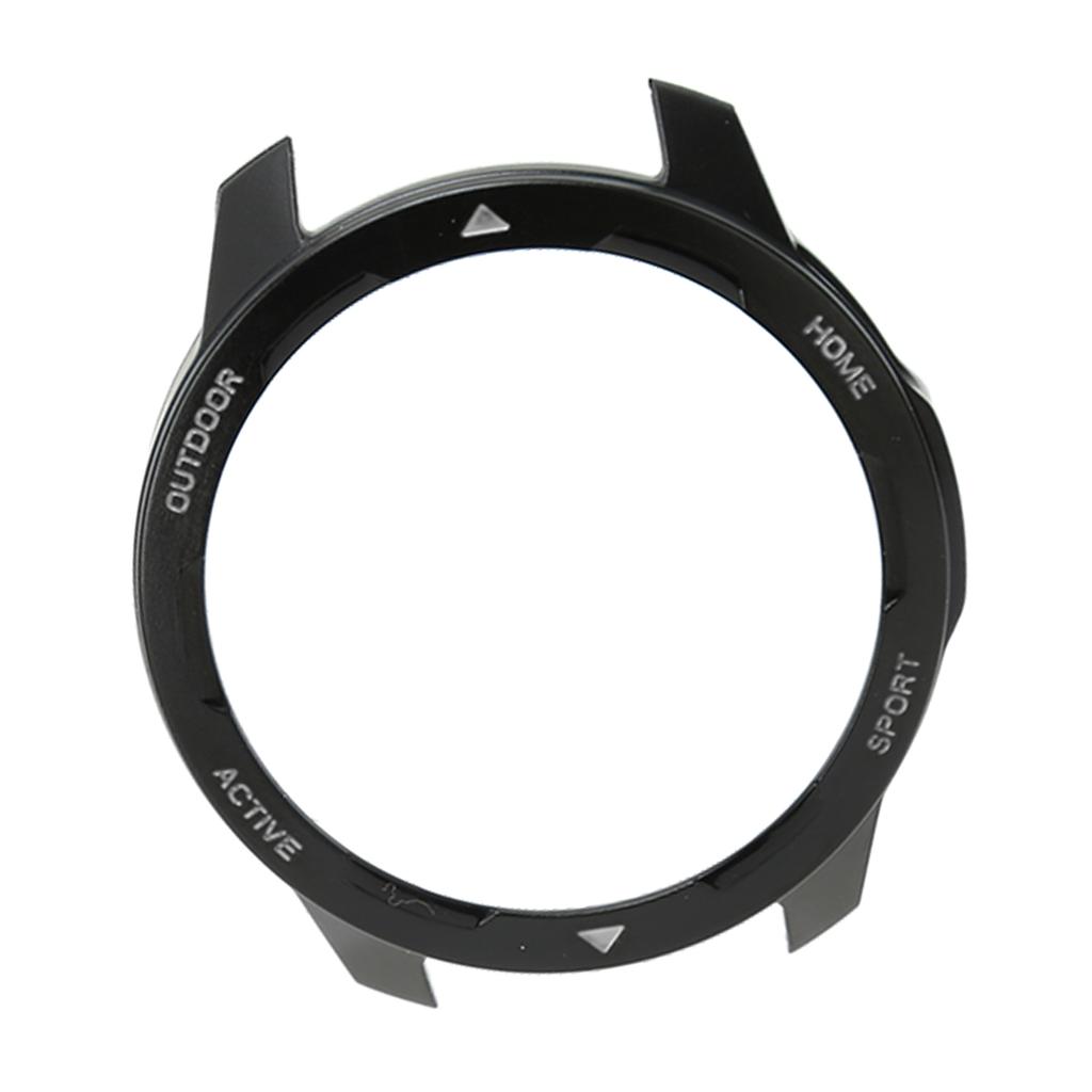 Smart Watch TPU Bumper Case Scratch Resistant Protective Cover Accessory Fit for Mi Watch Color 2 White Letter On Black