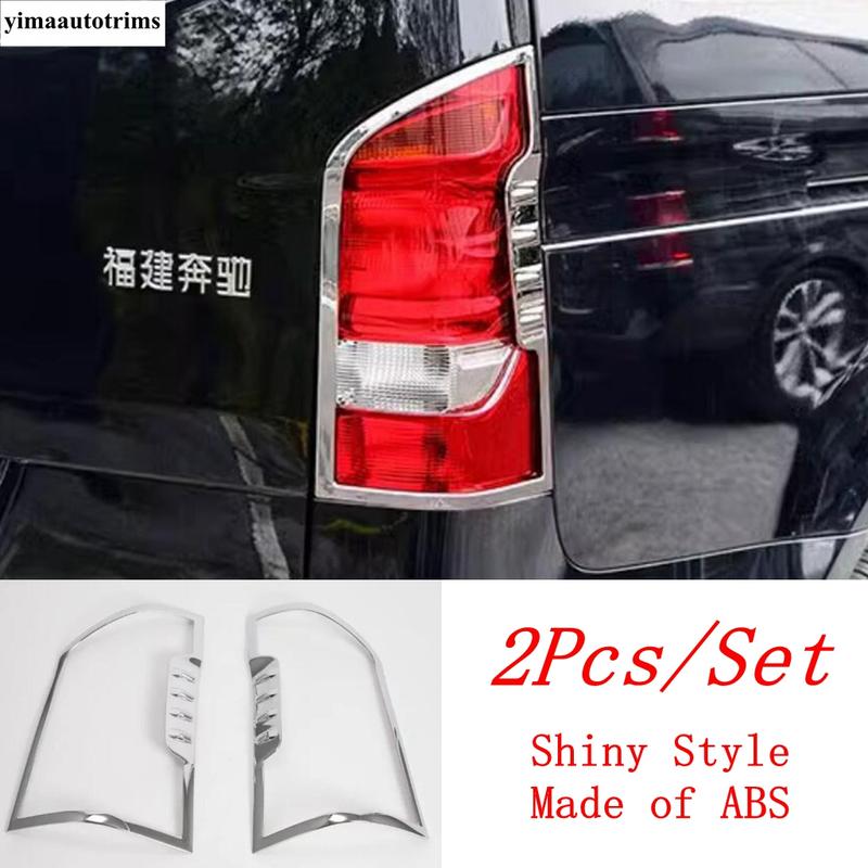 Car Rear Tail Light Lamp Frame Eyebrow Decor Cover Trim For Mercedes-Benz Vito W447 / V Class 2014 - 2025 ABS Chrome Accessories