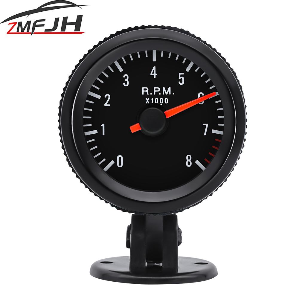 52mm Car Tachometer 0-8000 PRM Gauge With Blue LED Backlight For 1~8 Cylinder Gasoline Car Tacho RPM Meter Car Accessories