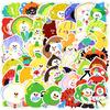 50 Hand-Painted Fruit & Vegetable Emoji Stickers - Cute Cartoon Decorations for Notebooks & Planners