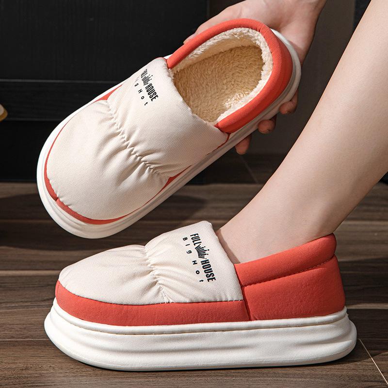 

Женские зимние ботинки больших размеров, повседневные, короткие, из бисквита, на толстом каблуке, с флисовым мехом и хлопком, водонепроницаемые ботинки 36-41 40-41(one size smaller)