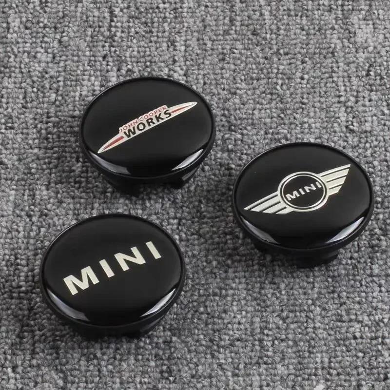 4 Pcs 54mm Car Emblem Wheel Center Hub Cap Wheel Badge Covers for BMW MINI Works S One Countryman R52 R54 R55 R56 R57 R58 R60