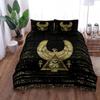 Egyptisk Horus Etnisk Dynetrekksett UK Enkelt Dobbelt Queen King US Twin Full King Size Sengetøysett