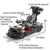 1:24 Apollo Evo Ie Alloy Sports Car Model Diecast Toy Rubber Tire Pull Back Doors Opened Miniature Vehice Ornament Birthday Gift