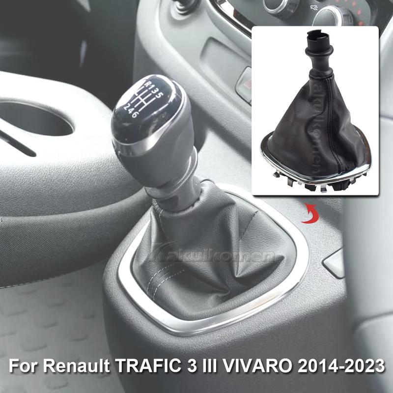 New For Renault TRAFIC 3 III VIVARO 2014-2023 Manual Selector Car Change Gear Shift Knob Lever Change Gearbox Shifter Cover
