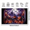 Photo Halloween photography background pumpkin lanterns bat castle background gloomy interior decoration banners