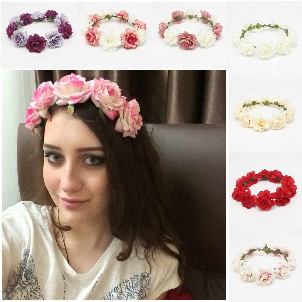 

Новая женская корона, свадебный венок, повязка на голову, цветочная гирлянда для волос, повязка для волос