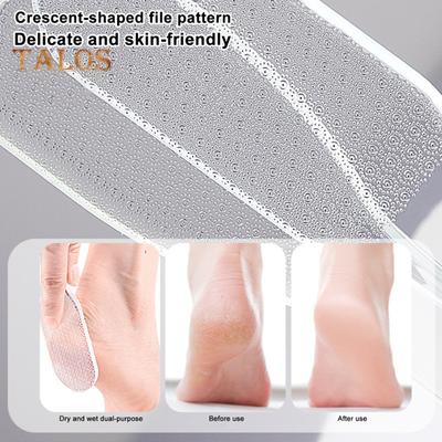 Nanometer-Glasfußfeile, Hornhautentferner, Fußraspel, Entfernung abgestorbener Haut, Peeling, Fußwäscher, wiederverwendbare Maniküre- und Pediküre-Pflegewerkzeuge